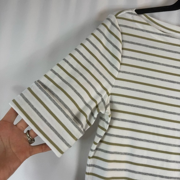 Lauren Ralph Lauren top Color: withe / beige/ gray Size: L - Picture 7 of 10